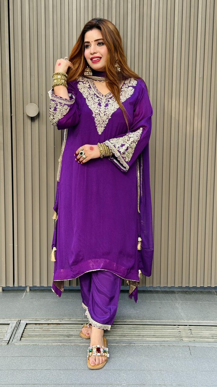 Arvika Suit Set -Magenta, Purple